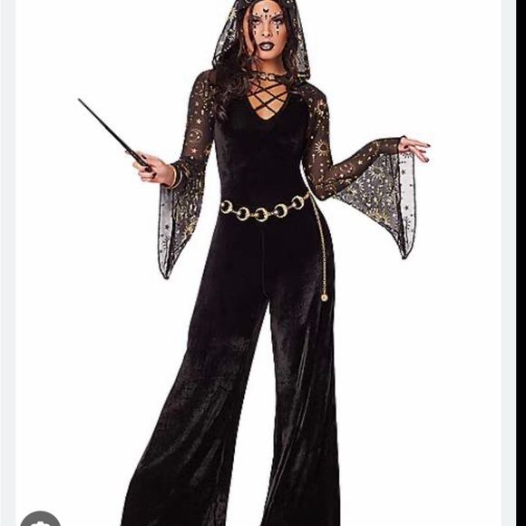 Spirit Black Jumpsuit with Gold Accents - Picture 5 of 5